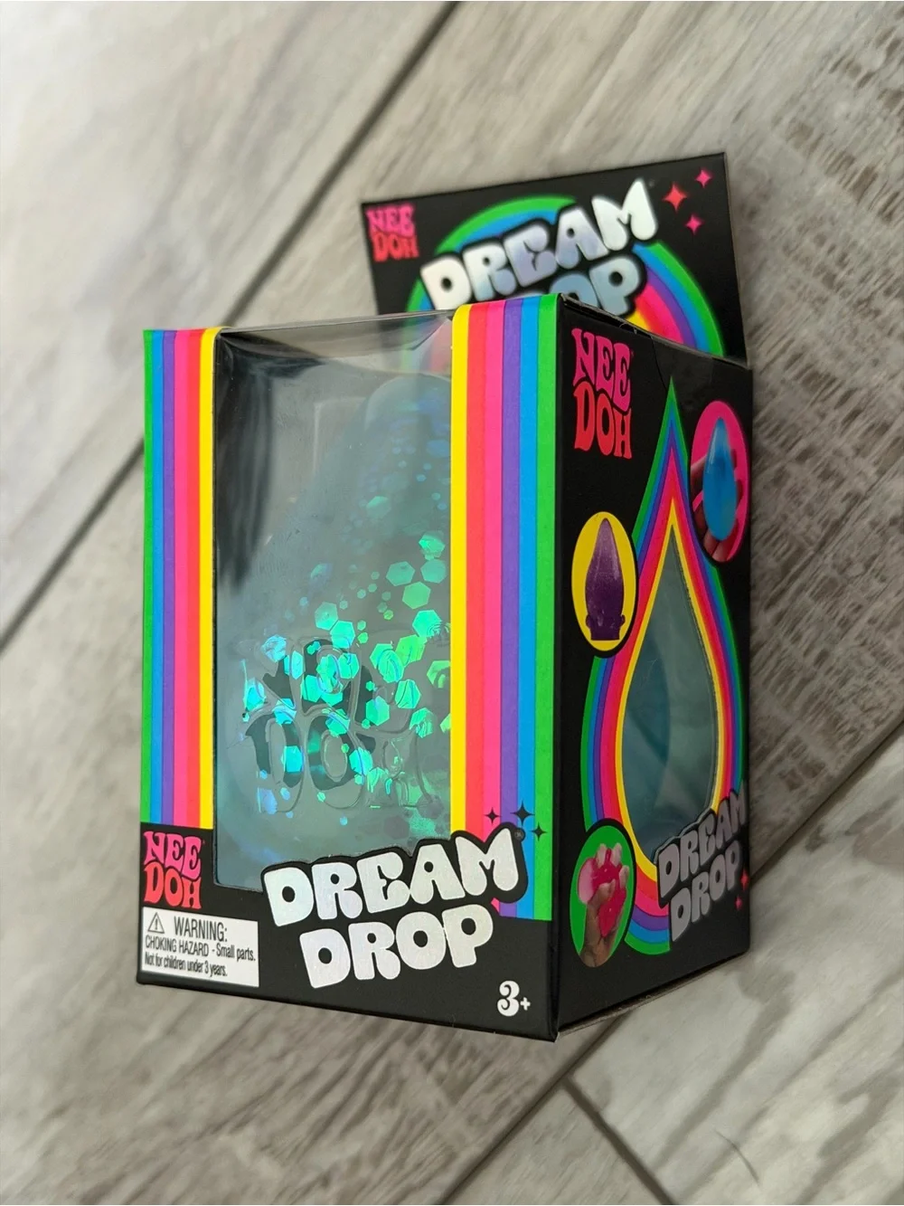 NWT Rare Authentic NeeDoh Viral Sparkle Dream Drop Blue Fidget Sensory Squishy